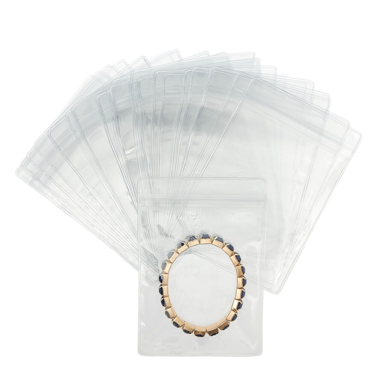 100 Pack Clear Plastic Bags for Jewelry, Earrings, Necklaces, Mini Resealable Bags for Small Business (3.5 x 5.15 In)